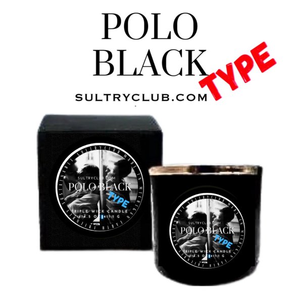 POLO BLACK TYPE 3 WICK CANDLE - Picture 2 of 2